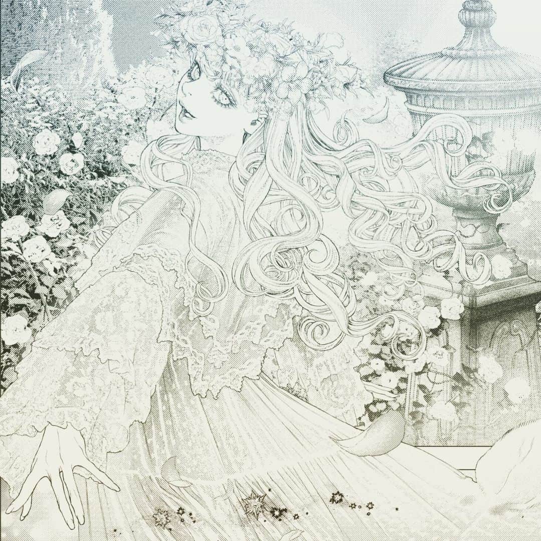 坂本眞一のインスタグラム：「Drawing day 3  Luke "Lucy" Westenra  #DRCL#midnightchildren#BramStoker #shinichisakamoto#坂本眞一#グランドジャンプ#Whitby#Dracula#WilhelminaMurray #LukeWestenra」