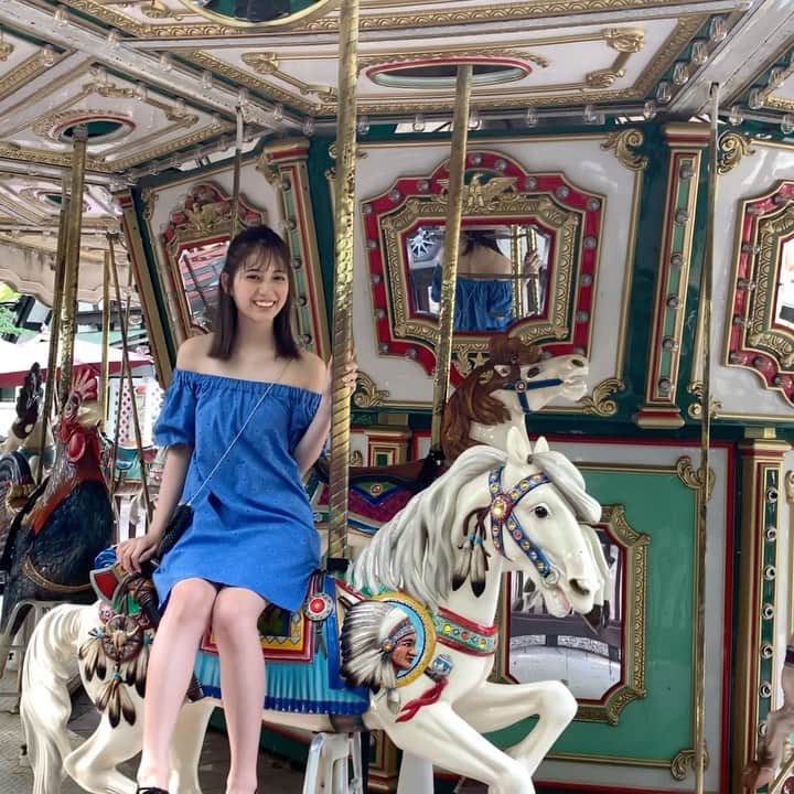 小坂菜緒のインスタグラム：「#wkeyakifes2021 本日は日向坂ステージ🥰　メリーゴーランドこさかなを見て、気分をさらに高めてください！ このワンピース似合いすぎですよね✨ #コサカノ #小坂菜緒1st写真集君は誰？ #小坂菜緒 #日向坂46」