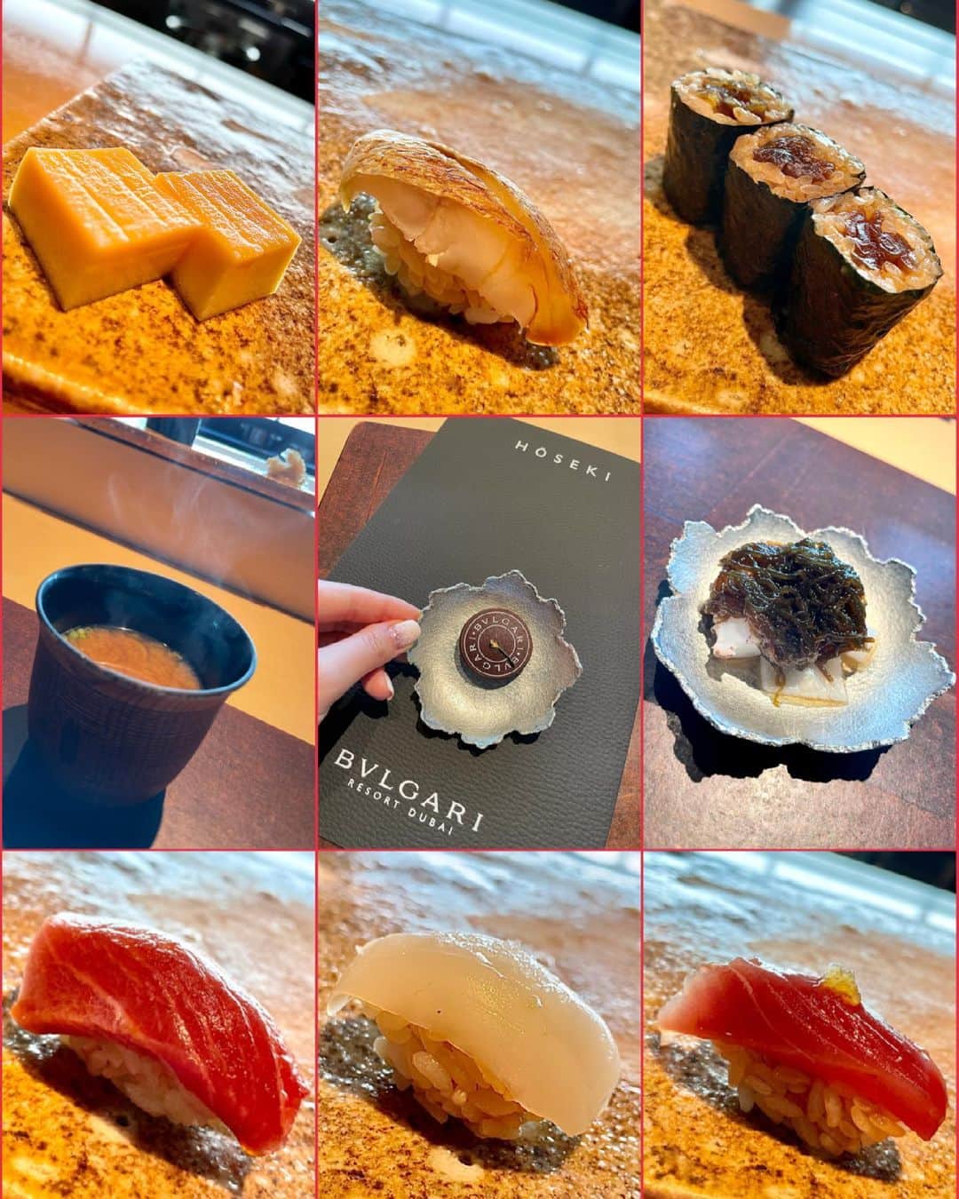 ayuさんのインスタグラム写真 - (ayuInstagram)「𝙱𝚅𝙻𝙶𝙰𝚁𝙸 𝙷𝙾𝚃𝙴𝙻 𝚁𝙴𝚂𝙾𝚁𝚃 𝙳𝚄𝙱𝙰𝙸 I went to a sushi restaurant in Dubai where I can eat really delicious sushi🍣🇦🇪 #hoseki#bvlgariresortdubai  @bulgarihotels  ・ ここは日本？と思わせるくらい 本格的な江戸前寿司をドバイで頂くことができるお店です🍣🇦🇪 人気店なので予約は必須ですし 予約時には一人約2万円のデポジットをクレジット決済してから予約を取るシステムです。 これだとキャンセルも防げるので良いですよね🙆‍♀️ 大将は日本でもかなり名店の銀座のお寿司屋さんにいらっしゃったので 腕は本物でいらっしゃいます💪 この場所は元々客室用に作られていた場所なのでガスが引けなかったり ドバイの土地柄アルコールには非常に厳しい国なので、みりんの使用すらできないらしくて、色んな工夫をされていました。（一流ホテルなのでお酒を提供するライセンスはあるのでお酒の提供はされていますが、食品添加された醸造アルコールなどの輸入が禁止されてるそうです） 日本でお鮨を握るよりも不利な状況にも関わらず銀座で食べてるように感じるくらい美味しかったです！ 店内にいらっしゃるスタッフさんは皆様、日本人の方でした☺️🇯🇵 大満足の時間に感謝です🙏 ・ #sushi#sushilovers#bvlgarihotels#resorthotel#bvlgaridubai#calvinklein#japanesefood#japanesegirl#jumeirahbayisland#omakase#japaneserestaurant#visitdubai  #寿司#🍣#鮨#お寿司大好き#寿司スタグラム#鮨スタグラム#江戸前寿司#ドバイ#ブルガリホテル#リゾートホテル#ayuログ#グルメ女子#グルメ#海外移住#ビジットドバイ#ブルガリチョコ」7月10日 15時35分 - ayu888ayu
