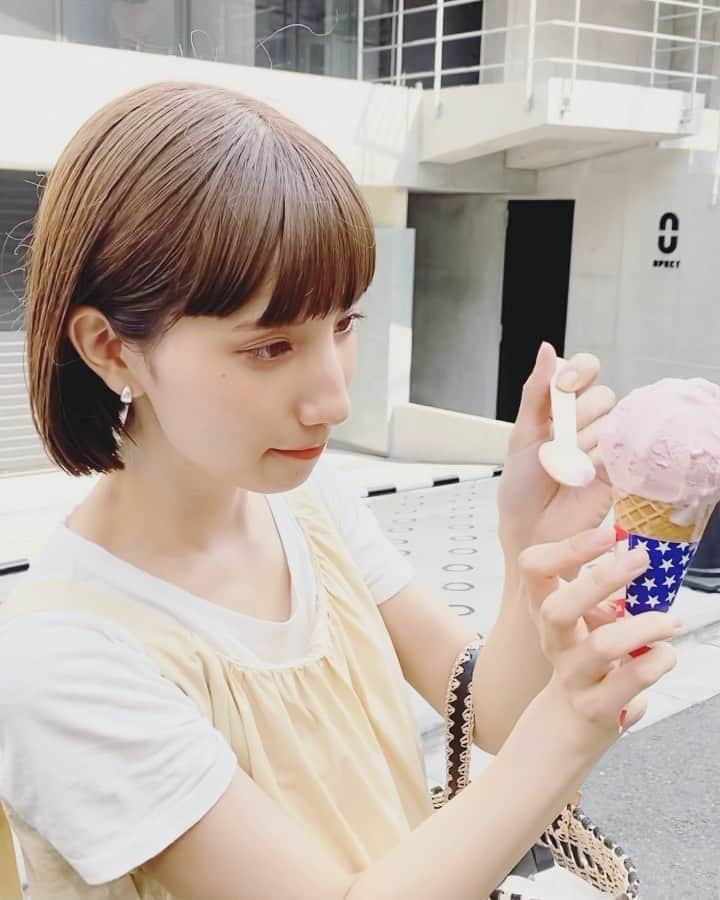 谷奥えまのインスタグラム：「時間との勝負🍦」