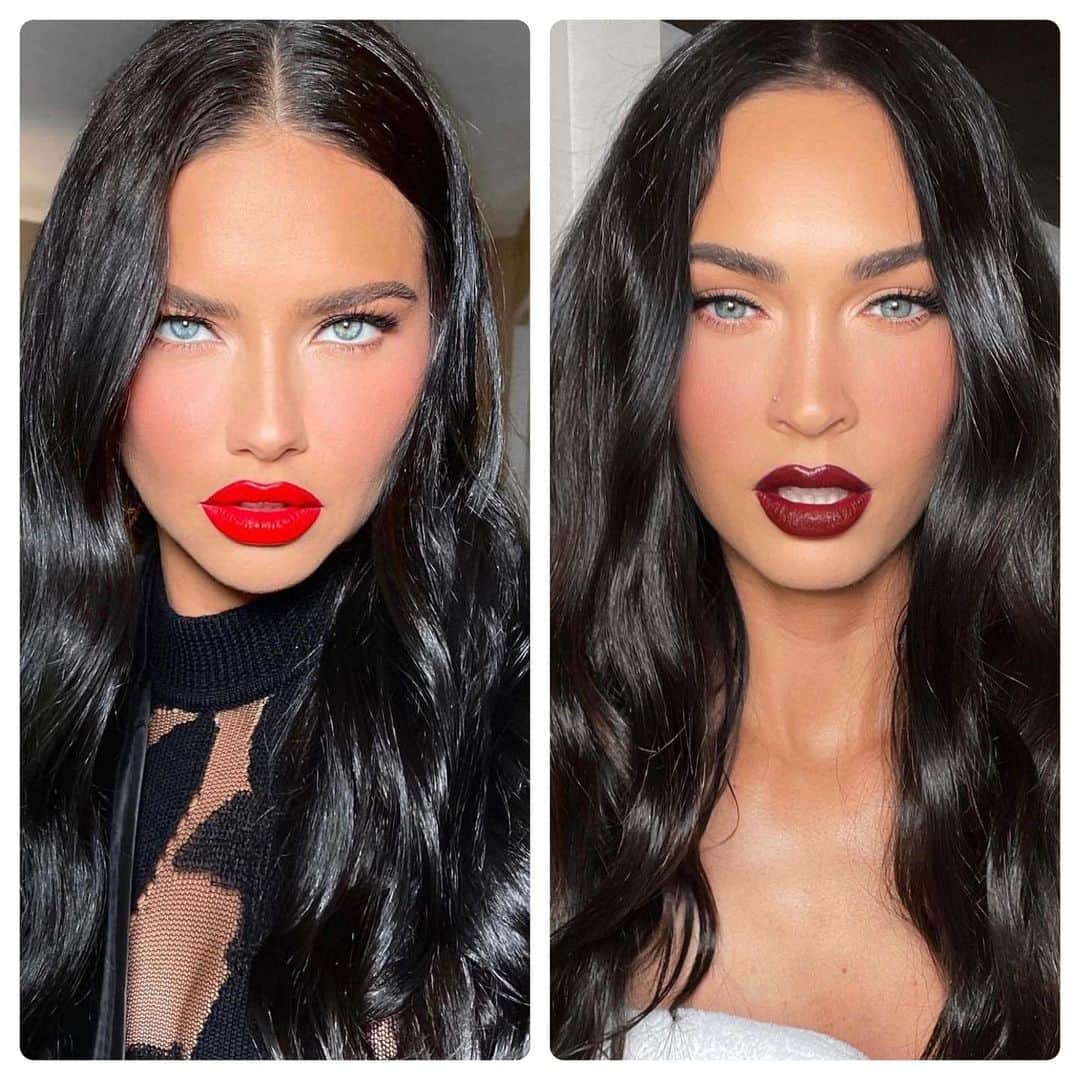 アドリアナ・リマのインスタグラム：「⚡️💋 @meganfox  if you ever need a body double in one of your movies , hit me up ☎️ ⚡️ my only request is…. We share the same makeup artist @patrickta 💁🏻‍♀️💋⚡️」