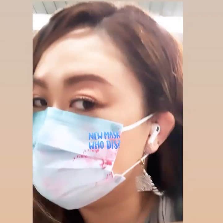 YURIのインスタグラム：「REC終わり。マスク早く外したい😫 It’s hard to breathe with double masks😷…」