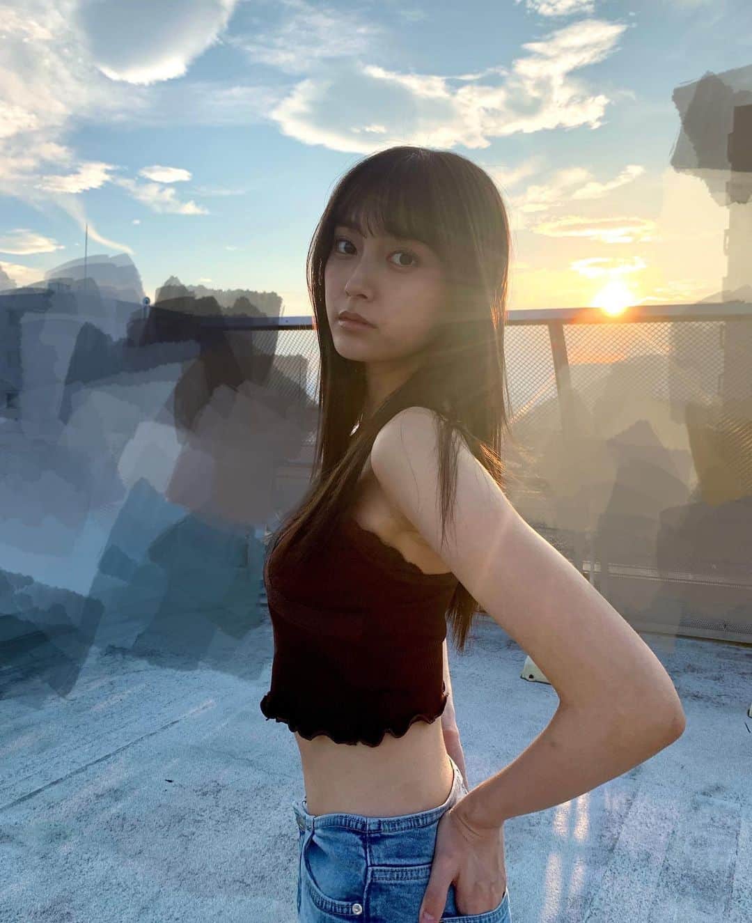 小山リーナさんのインスタグラム写真 - (小山リーナInstagram)「夕日が綺麗だった🦤」7月12日 21時59分 - rina_koyama_box