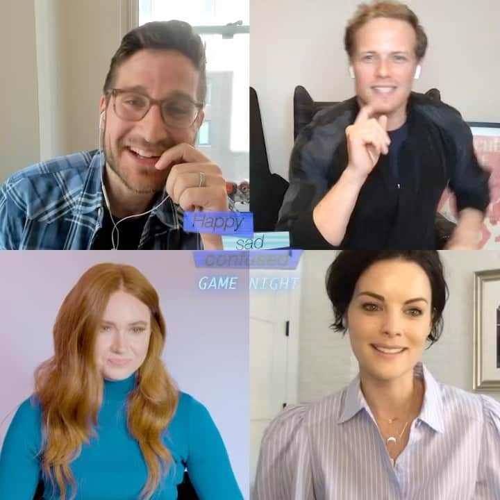 ジェイミー・アレクサンダーのインスタグラム：「Had such a fun time participating in @joshuahorowitz GAME NIGHT 😂 (this video is the most tame you’ll see us)🥴 @karengillan @samheughan (link in bio)」