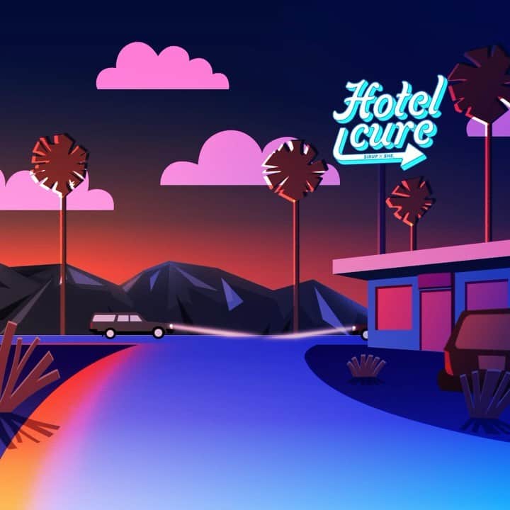 のインスタグラム：「HOTEL SHE, OSAKAとのコラボ「Hotel cure」が発表されました！！！ ついに！！！  アルバム「cure」に収録した12曲(Remixを除く)それぞれの世界観が12の客室にて表現されていて、"アルバムの世界に泊まる”というはじめての試みが具現化されます⛵️  それぞれのお部屋でどんな特別な体験が待っているのかはお楽しみに🏨 今日、正午から一般予約もスタートしたのでみんなチェックしてね！(channel SIRUPプレミアム会員限定のみんなは特別プランもあるよ)  本当にこだわりまくってプロデュースさせてもらったんやけど、こんな時期でもホテルに泊まることがそのまま体験になるので楽しんでもらえること間違いなしの企画です！  ◆「Hotel cure」コンセプトルーム HOTEL SHE, OSAKA https://www.hotelsheosaka.com/ ・住所：大阪府大阪市港区市岡1丁目2－5 ・アクセス：JR、地下鉄弁天町駅から徒歩5分 ・期間：2021年8月8日（日）～10月30日（土） ※予約が埋まり次第終了となります ・客室：アルバム「cure」の12曲の世界観を体現した全12室  特設サイト：https://www.hotelsheosaka.com/hotelcurebysirup  限定ライブ配信「Hotel cure Launch Live」 ・配信日：8月7日 （土）20:00～予定 ＊詳細は後日発表されるHOTEL SHE, OSAKAの特設サイトをチェック  ［maxilla］ Art Director：Masaki Watanabe @masakebab Hotel cure Logo Design：Masaki Watanabe Key Visual Animation：Ryoji Yamada @ryoji_yamada Production Designer : Emi Kaneko @emi.kaneko_ Producer：Seiya Suzuki @seiya02_23  ［L&G GLOBAL BUSINESS］ Brand Manager ：Shoko Ryuzaki @shokoryuzaki Planner：Takahiro Sumita @sumita_takahiro Project  Manager：Shotaro Kiyohara  @saturday_night_palsy_ Web Designer：Naho Ando  @suppage_records_  #SIRUP #Hotelcure」