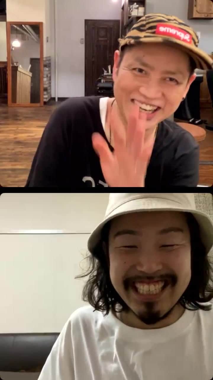 カワノ ヨウヘイのインスタグラム：「バレイヤージュ、ハイライトの名手、田中さんとのコラボLIVEです✨✨」