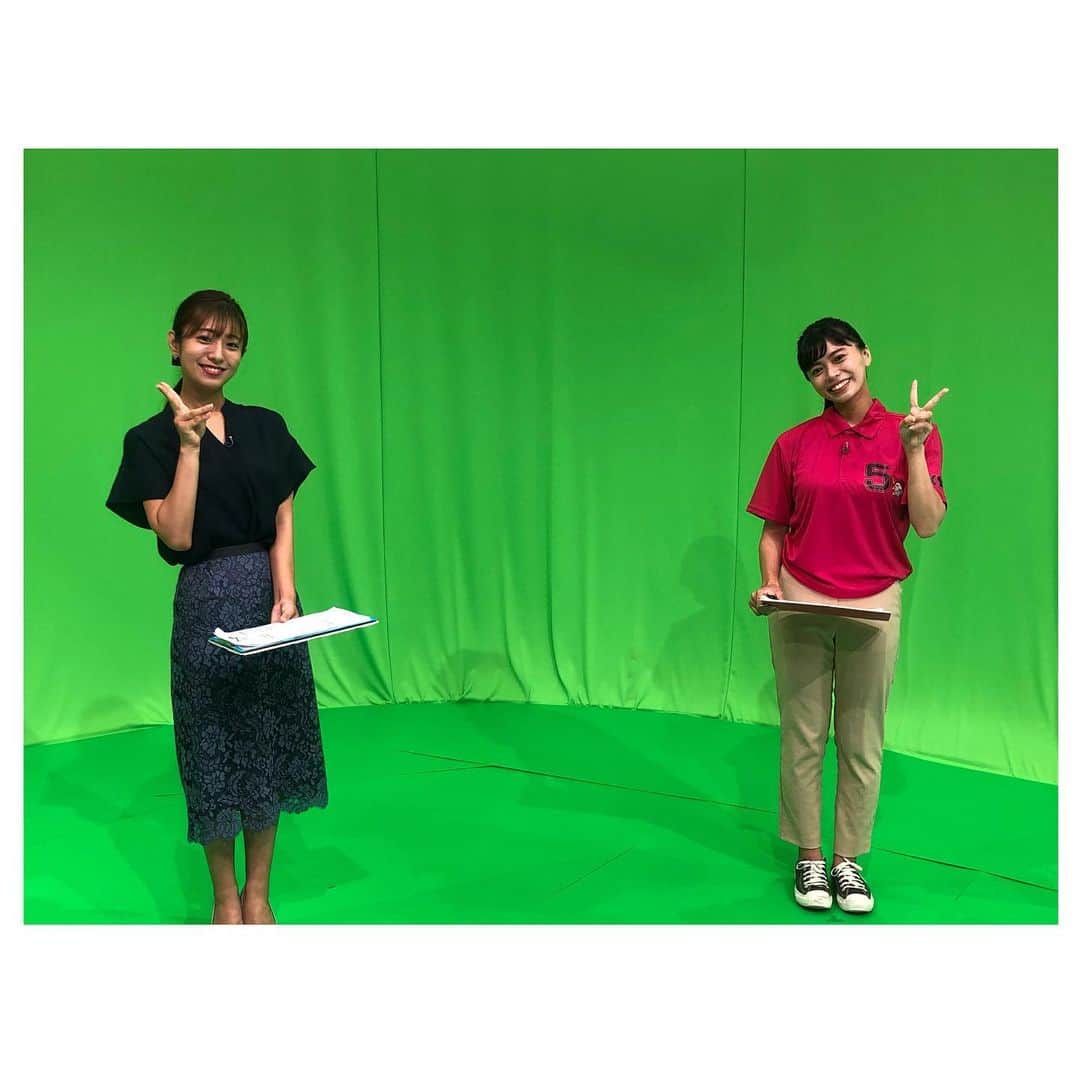 白戸ゆめのさんのインスタグラム写真 - (白戸ゆめのInstagram)「📣 . 今週から高校野球期間 16:35〜の放送は おたき(@takigawa_natsuki )とお届けしています💖 . 私はヒール履いてて おたきはスニーカーだから なんとも言えないかわいさがあるんです😂 特にポニーテールのおたきはずっと見ていられます🥺 . ニュースパ前の16:35〜も見てくださいね♪ . #ニュースパ #ksb #高校野球 #白球のキセキ」7月15日 20時16分 - yumeno.s_