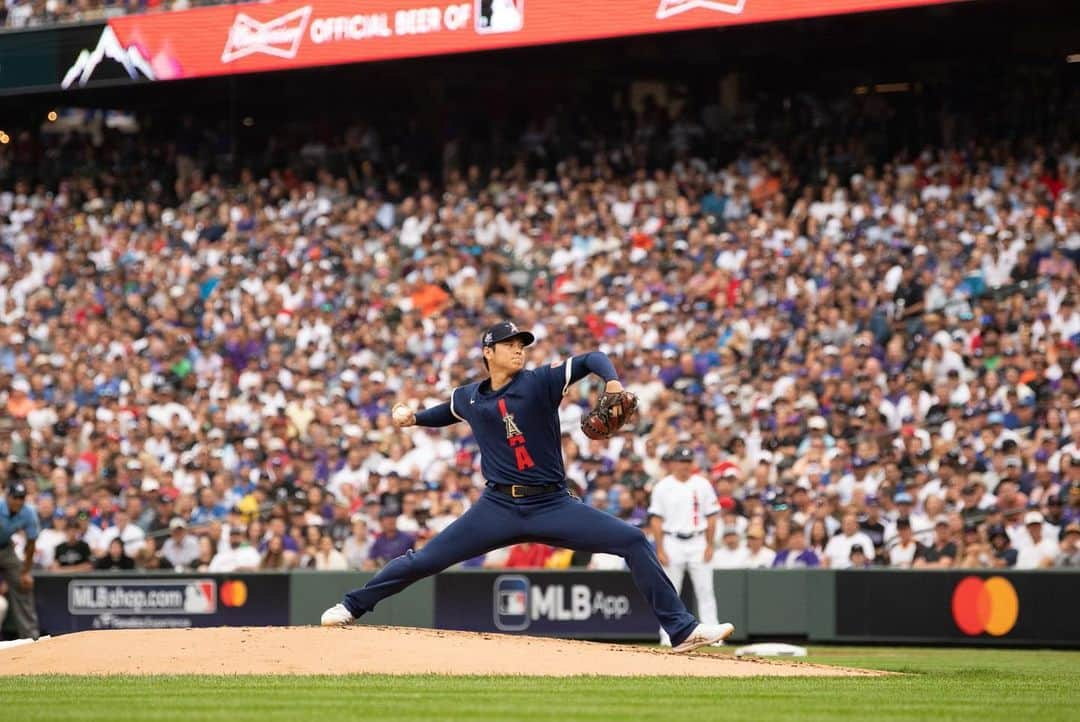 大谷翔平のインスタグラム：「Thank you to the city of Denver, my fellow All-Stars, and most importantly all the fans for making my first All-Star game such an amazing experience. Appreciate you all!」