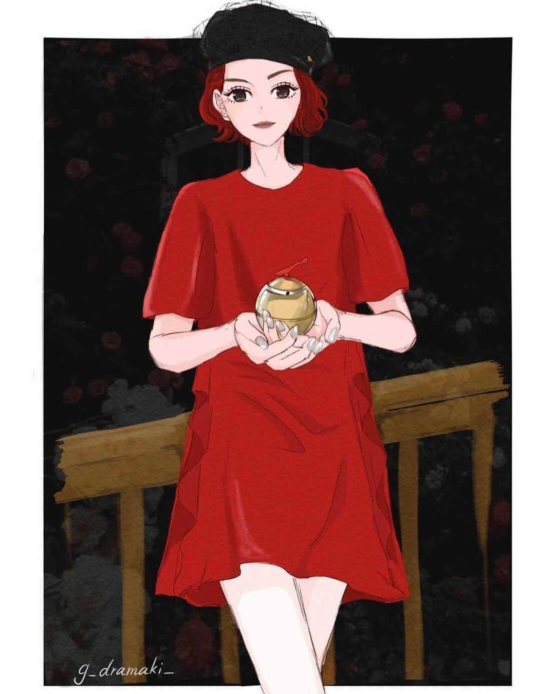のインスタグラム：「@uccellinobebe.jp のデザイナーさんがお誕生日プレゼントに私の絵を買いてくださりました✨とても気に入って漫画を出版しようと思い漫画家を募集しています✨私の事を良く理解してくれてるフォローワーさんで探してます✨ご興味ある方は @salon_delamaki にDMください✨ #漫画 #漫画家 #募集」