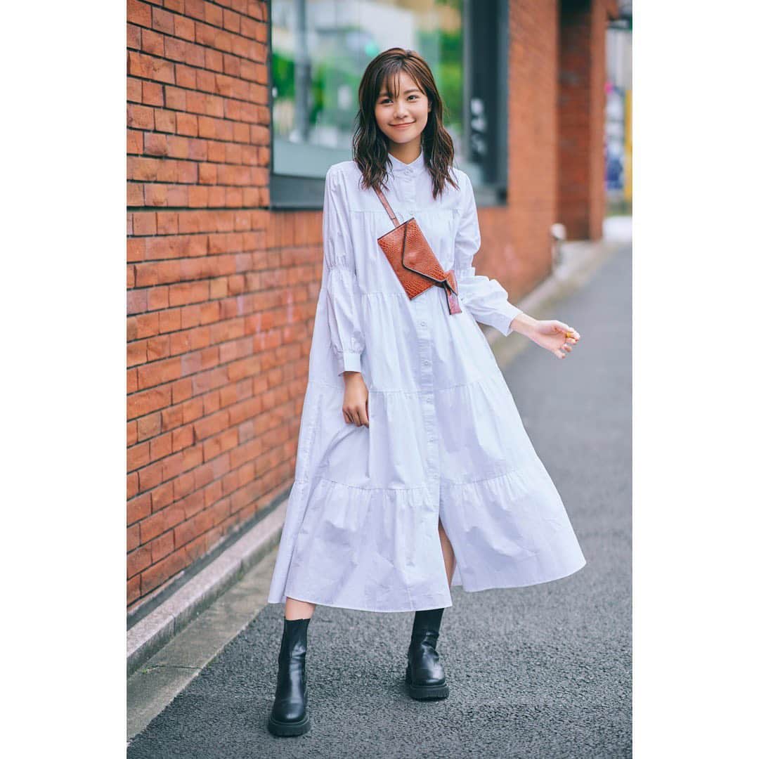 杉浦みずきのインスタグラム：「. 作品撮りをして頂きました✨ プロの皆さんの力を集結させたら 私もこんなに変われるんだと😳感動！ 楽しい撮影でした☺️💓 他にもたくさんあるので少しずつ載せていきます📷 ・ photo… @shuuusei_arima  stylist… @yukie_t__  hairmake…@tsubakichi_hairmake   ワンピース・バッグ @pocher_official」