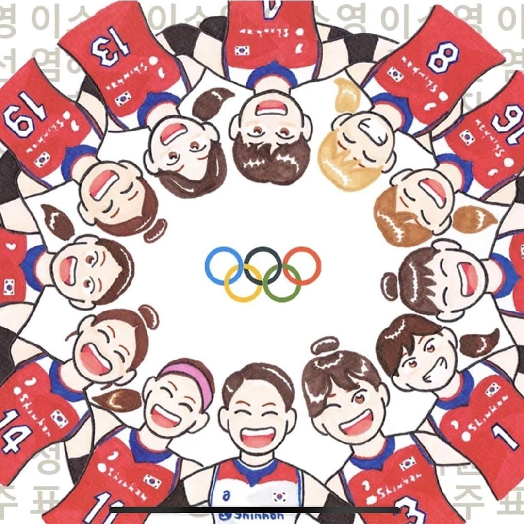 キム・ヨンギョンのインスタグラム：「우리는 처음부터 끝까지 함께였다 🇰🇷 🇰🇷🇰🇷 #teamkorea🇰🇷 #tokyoolympic2020」