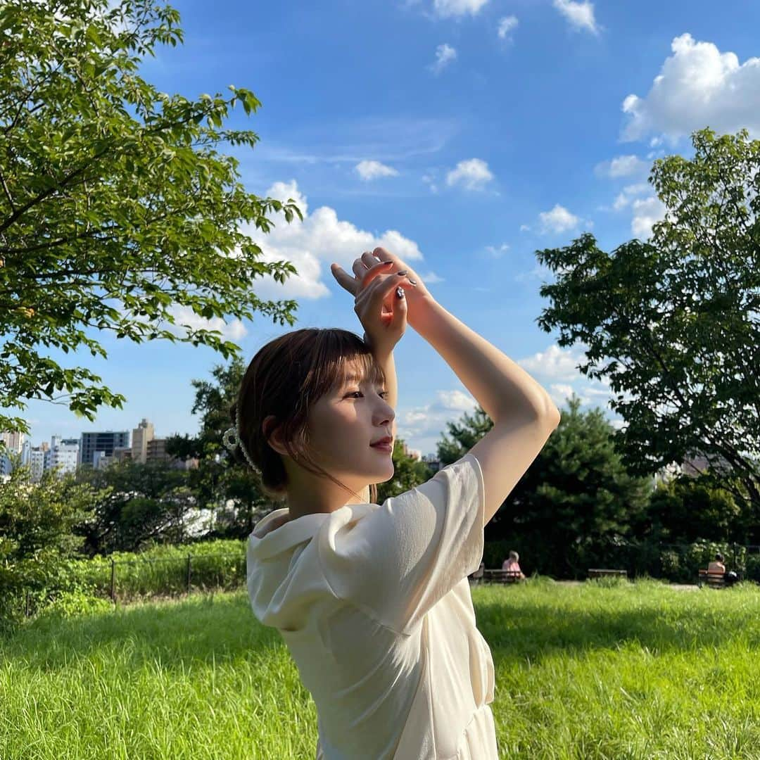 ひよんさんのインスタグラム写真 - (ひよんInstagram)「🌈🌞  天気よすぎた☺️❣️ 幸せな気持ち💓  #ひよん」7月17日 14時37分 - cchan_fee4