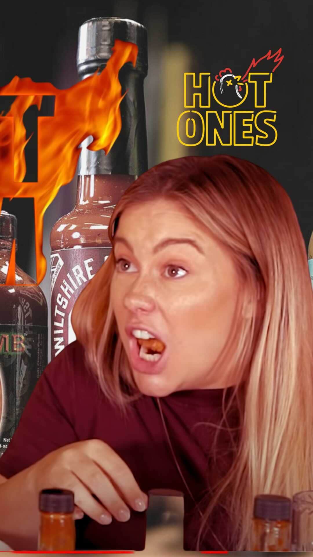 ショーン・ジョンソンのインスタグラム：「thanks @andrewdeast 😂 full video on YouTube! #hotones #spicy #pregnancy #wings #labor #comedy」