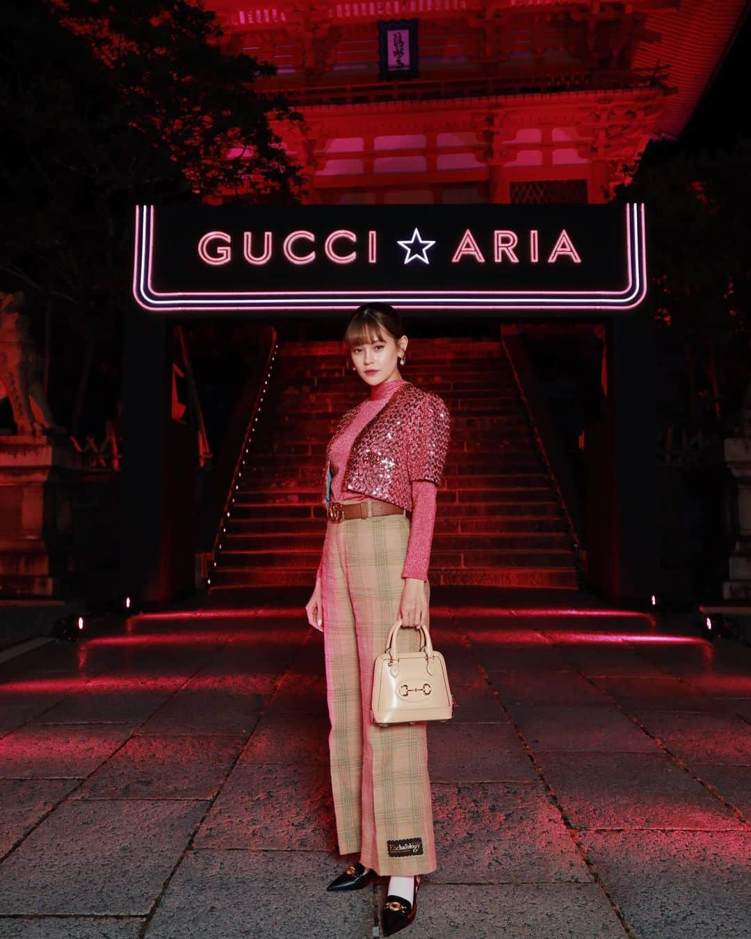 emmaさんのインスタグラム写真 - (emmaInstagram)「@gucci 創設100周年✨ in Kyoto 🇯🇵 　 #GucciInKyoto #GucciBambooHouse #GucciDiana #GucciAria 🇮🇹  Hair&Make : @akikohachinohe」7月19日 18時20分 - okss2121