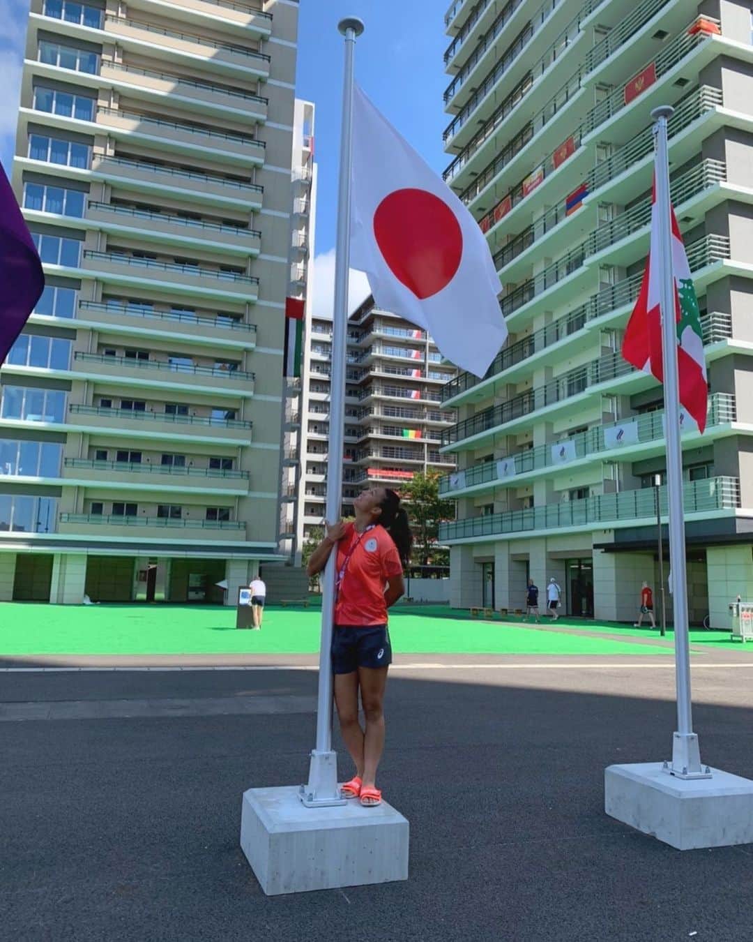 浅井悠由さんのインスタグラム写真 - (浅井悠由Instagram)「" 選手村に入村しました🇯🇵 日本の良さ、優しさ、感謝いっぱい🫂 暑い中みんながサポートしてくださってる。  頑張るキモチにさせてくれる🔥 やるぞぉー。がんばるぞぉー❤️‍🔥 #写真の時だけマスク外してます  #olympics #tokyo2020  #japan#さくらjapan #さくらジャパン」7月19日 20時37分 - youasai4