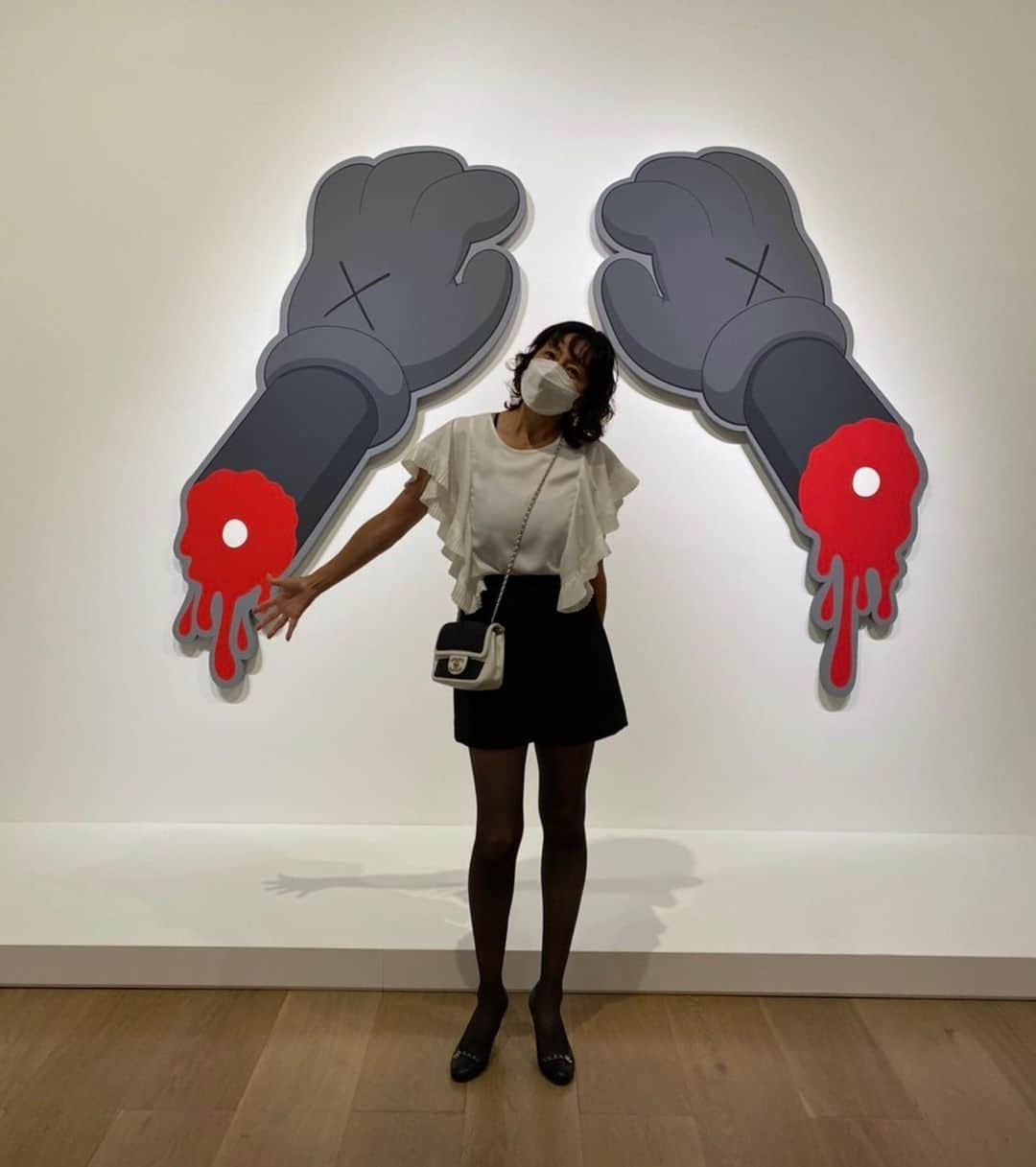 RIKACOさんのインスタグラム写真 - (RIKACOInstagram)「🤎🤎🤎 素敵な時間でした @duo_cosme  @kaws_tokyo_first  @moriartmuseum  森アーツギャラリー にて！10月までやっているよー👍」7月19日 23時03分 - rikaco_official