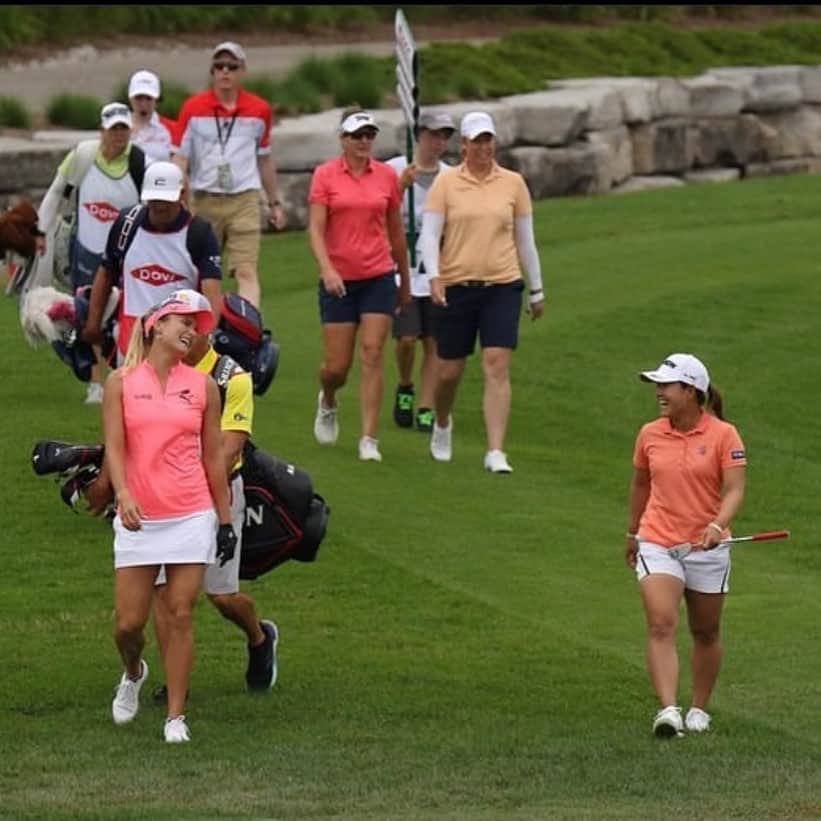 畑岡奈紗のインスタグラム：「I had  so much fun with  @lexi  last week😍 Thank you to all the @dowglbi sponsors,volunteers and fans!!   Dow Great Lakes Bay Invitational が終了しました！  @lexi とチームでプレーしてとても学ぶ事もありましたし、4日間楽しくプレーする事が出来ました！ Thank you Lexi😊」