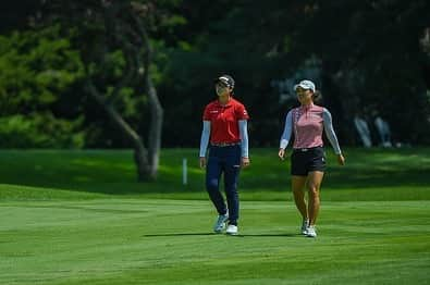 笹生優花のインスタグラム：「Lots of fun & talks with Minjee @minjee27 😇 It was so nice playing with you 🍉  Thank you @dowglbi 🙏🏽Sponsors and Volunteers for a wonderful week.  next ➡️ #Olympic」