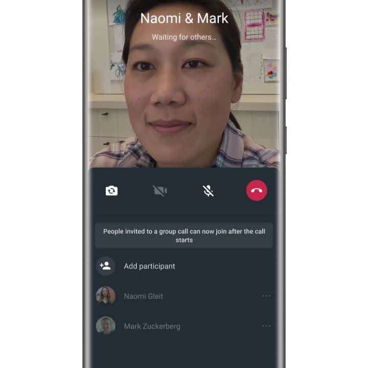 マーク・ザッカーバーグのインスタグラム：「Priscilla, Naomi (@naomsg) and I made this video to celebrate launching Joinable Group Calls on WhatsApp. Today is also Naomi's 16th anniversary of working at Facebook and she's the best, so I'm posting this to celebrate her too!」