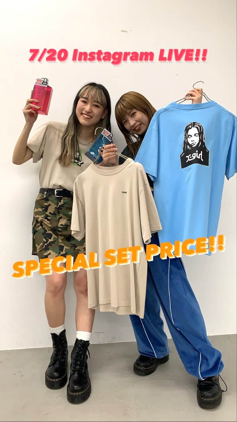 XGIRL_ootdのインスタグラム：「あやな @ayanaaan_26 158cm おいな @pyn0504 151cm  7/21(水)～7/25(日)の期間中、お得なスペシャルセットが登場！！  詳細はこちら⏩ https://x-girl.jp/news/202107/detail18474」