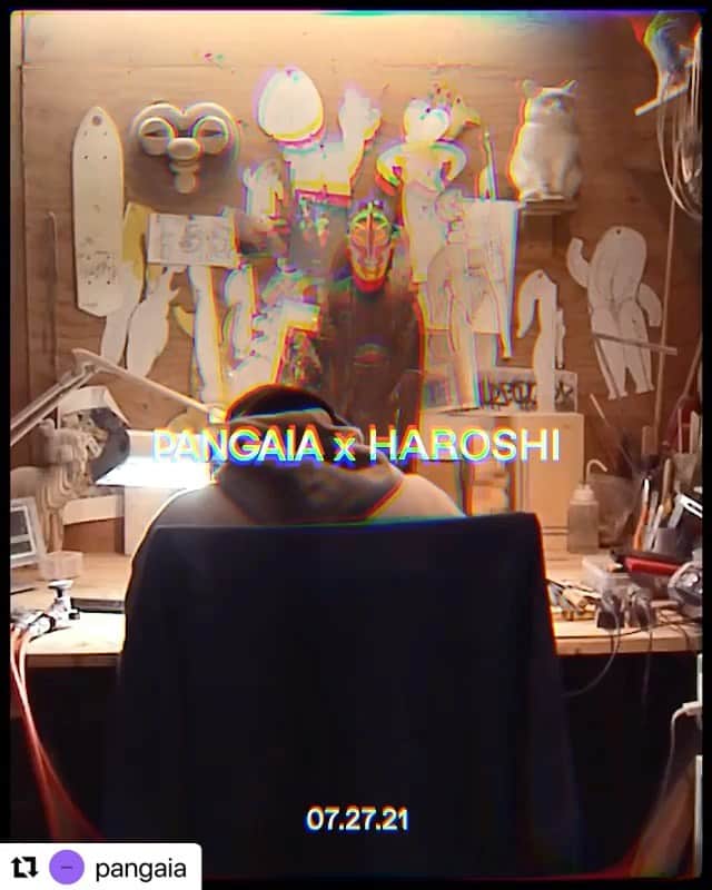 HAROSHIのインスタグラム：「❤️❤️❤️ #Repost @pangaia with @make_repost ・・・ TOGETHER AGAIN. Process is an art all of its own. PANGAIA x HAROSHI. COMING 07.27.21.」