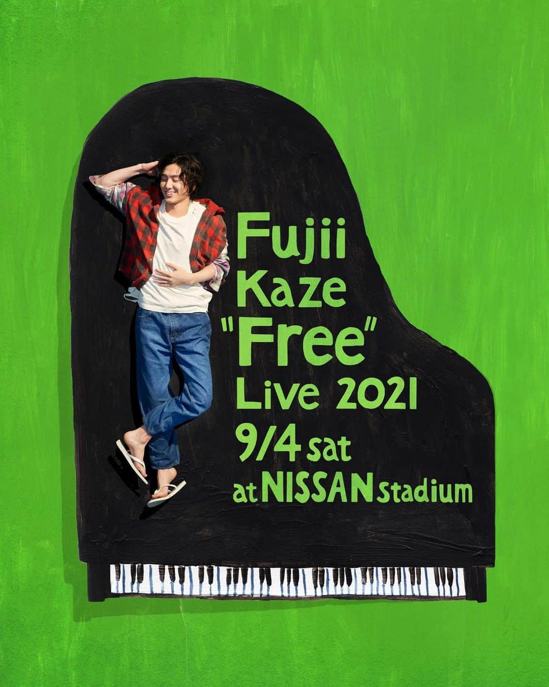 藤井風さんのインスタグラム写真 - (藤井風Instagram)「Fujii Kaze “Free” live 2021 September 4th at Nissan stadium “Free” in many ways;)  Entire event will be streamed live on YouTube channel ♧ Looking forward to sharing peaceful vibes with you :)  Details (available in English) : Link in bio👆」7月21日 19時40分 - fujiikaze