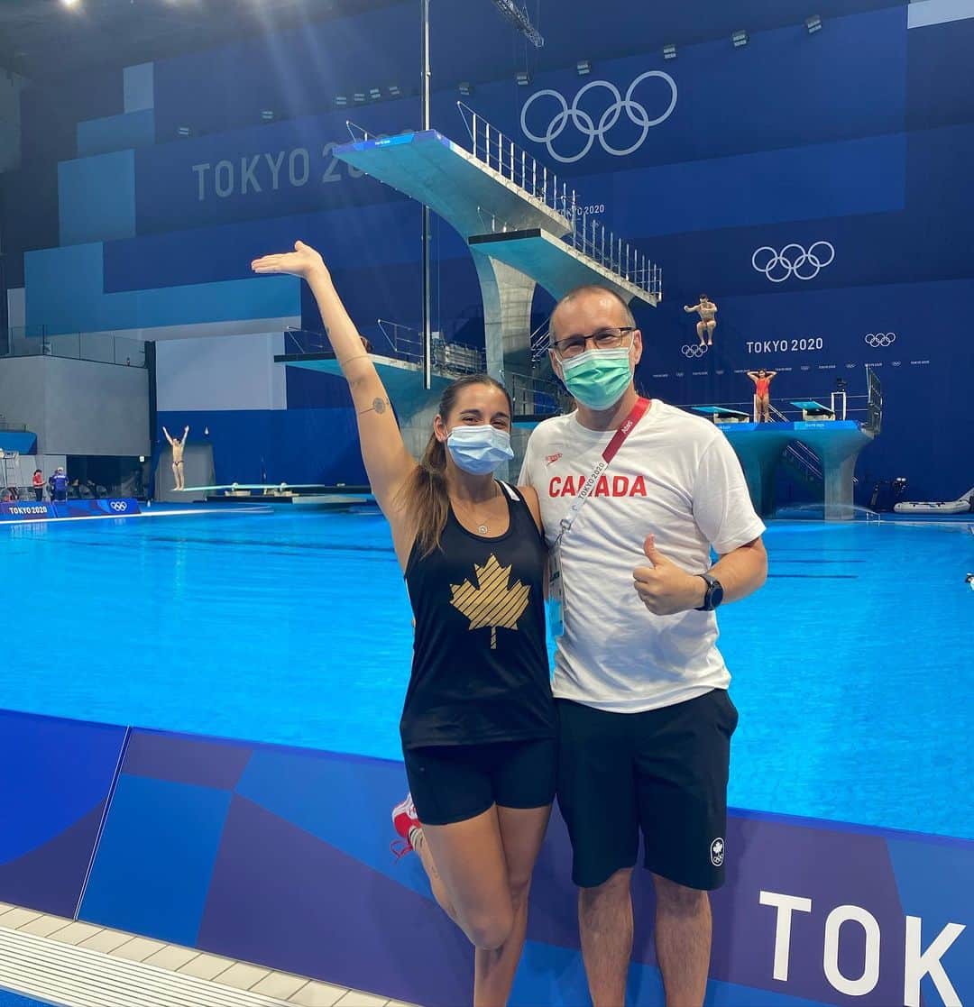 パメラ・ウェアのインスタグラム：「TOKYO 2020🥰 • #olympics #olympicgames #tokyo2020 #diving #teamcanada #happy #proud #athlete」