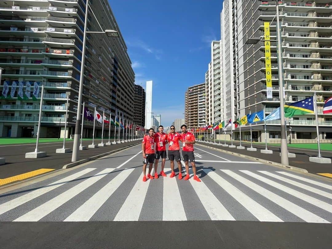 徳田廉之助のインスタグラム：「. えいえいおー #選手村」