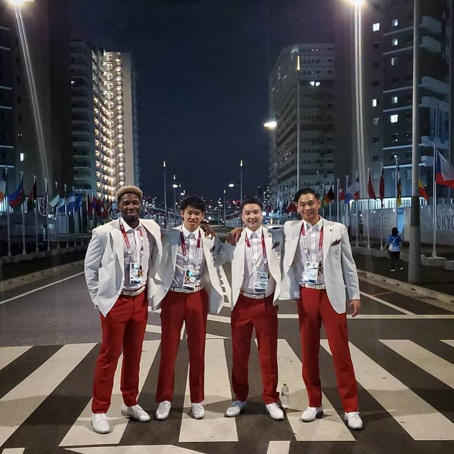 落合知也のインスタグラム：「First day of Olympic games!! いよいよ今日から3x3男子日本代表のオリンピック始まります。日本の皆さん応援宜しくお願いします🇯🇵💪 #3x3 #tokyo2020 #olympics」