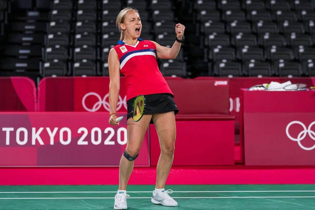 セレーナ・ピークさんのインスタグラム写真 - (セレーナ・ピークInstagram)「YESSSSSSS!!! Big win against the Canadians this evening with @c.seinen95!!!! Onto the next ones🤩🇳🇱🙏🏻 #olympics #olympicgames #badminton #teamnl」7月24日 20時38分 - selenapiek