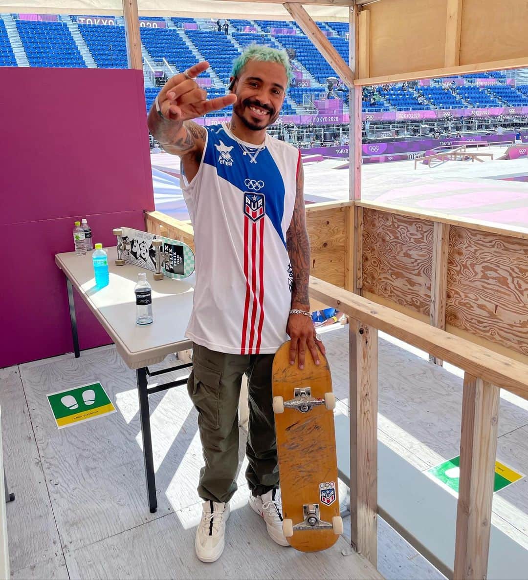 マニー・サンティアゴのインスタグラム：「Had a blast, We made it to the OLYMPICS! Things didn’t go as planned but we represented 🇵🇷 Only more fuel to the 🔥 Thank you everyone for the love and support!」