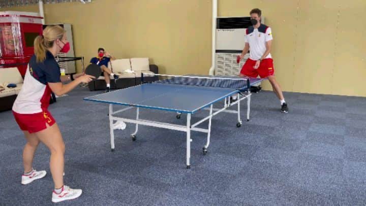 ガリア・ドボラクのインスタグラム：「Tenemos nuevo fichaje para la temporada que viene. ¡@paugasol a la selección ya!  #tabletennis #pow #elcorazóndeespaña @coe_es @rfetm」