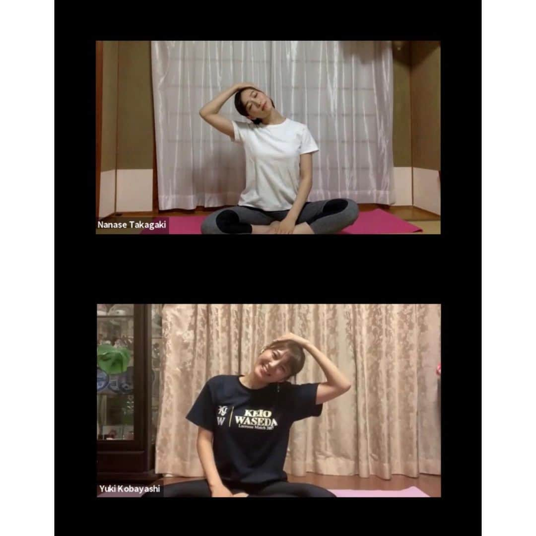 松井朝海さんのインスタグラム写真 - (松井朝海Instagram)「Stretch🏃🏻‍♀️ ⁡ 前回の投稿でお伝えした通り、スポーツの日に 現役ミスの2人とオンラインで軽く運動をしました✨ ⁡ 日頃から髙垣さん（ミススポーツ）が行なっている ストレッチを💪🏻 ⁡ 体が硬い、私と小林さん（みどりの女神＆ミス着物）に とっては辛い体勢もあったのですが、柔軟をメインに 髙垣さんがメニューを考えてくれたので、 無理のない、体が気持ちいと思える範囲で行えました😌 ⁡ これも立派な運動！ その他、散歩でも、ストレッチでも、本格的な 運動でも、体を少しでも動かすことで、 健康に繋がります💪🏻 ⁡ 私は今、オリンピック観戦に夢中！👀 そのおかげで運動をせずとも、汗をかくぐらいです💦 ⁡ オリンピック・パラリンピックは長年の努力を 発揮する大会。 全選手が、全力で戦っている姿を、全力で 応援をさせて頂きます！🔥 . . #ストレッチ #ミス日本 #スポーツ女子」7月25日 18時28分 - asami.matsui.am