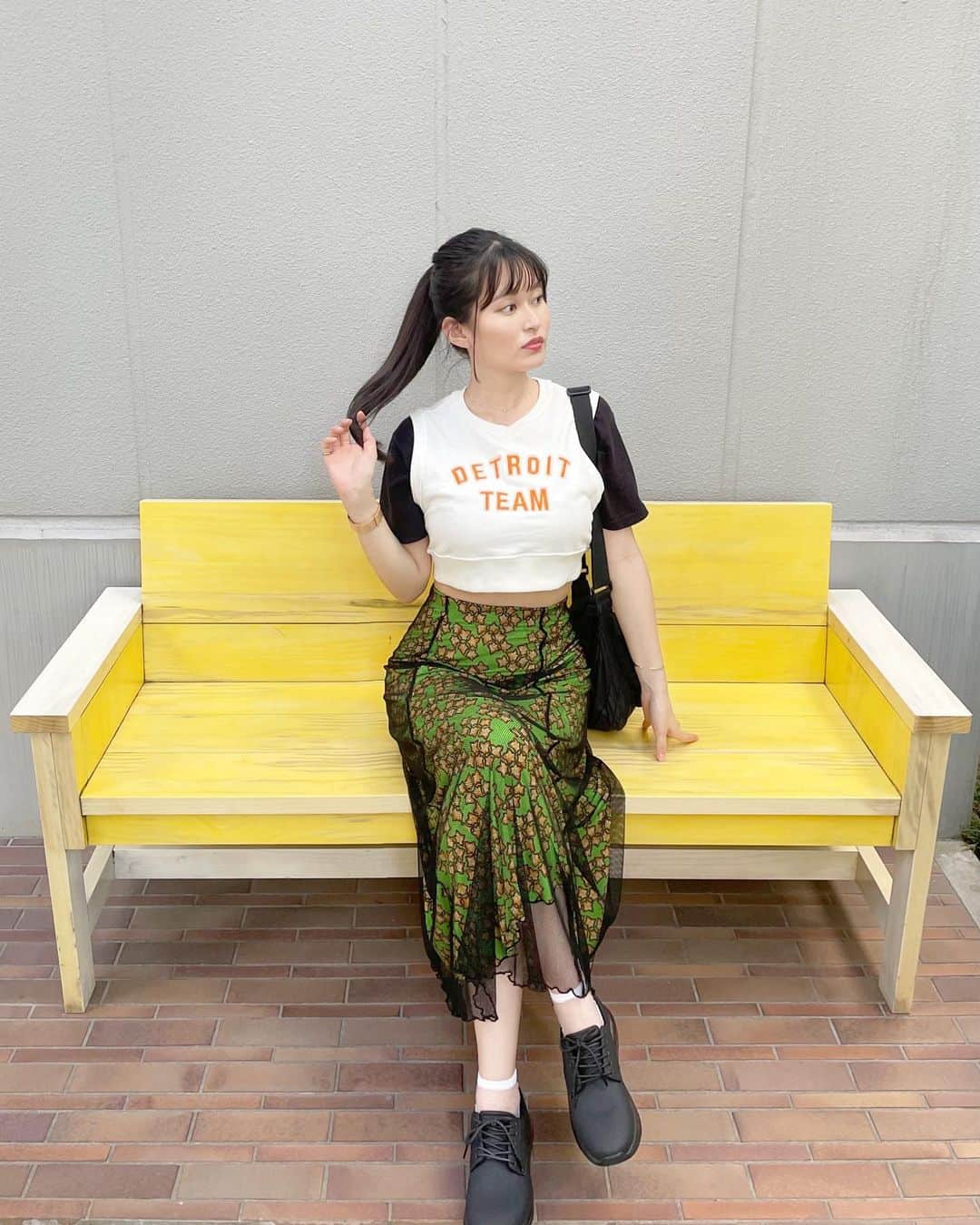 未梨一花さんのインスタグラム写真 - (未梨一花Instagram)「髪伸びてきたな〜うれしい🍋 #みりいちコーデ」8月25日 12時05分 - 1ka__3ri