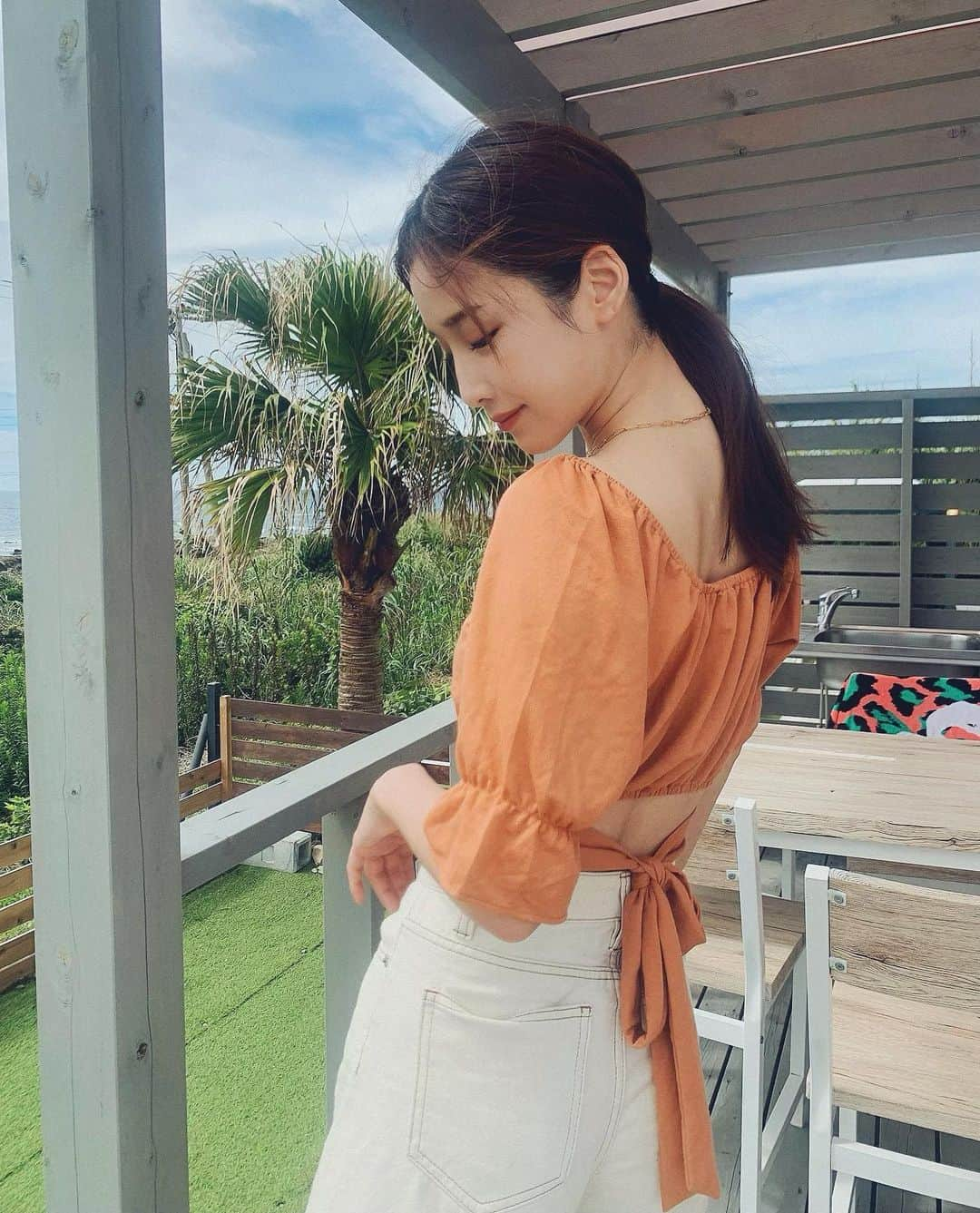 益田アンナさんのインスタグラム写真 - (益田アンナInstagram)「gm🌞今日も頑張ろー！  👕(@tothesea_hawaii )  #outfit#style#code#totheseahawaii#Resortnista」8月25日 7時26分 - anna_masuda