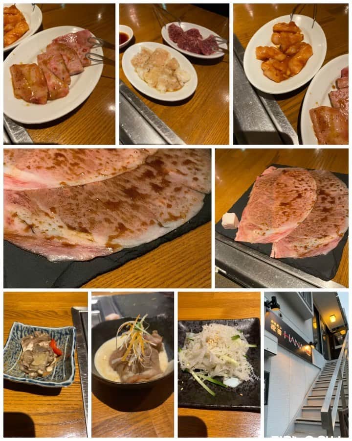 岡田祐佳のインスタグラム：「過去pic  ホルモン松田  焼いてくれるスタイル🥩  お店の方がとても優しく お肉の1番いい頃合いと食べ方を、提供してくれる。  美味しい🥰  幸せ❤️  レバーが品切れで残念😭  コロナが落ち着いたら皆んなで行きたいなぁ。  #ホルモン松田 #ホルモン #焼肉 #過去pic  #相手は息子 #人気店 #レバー なし残念」