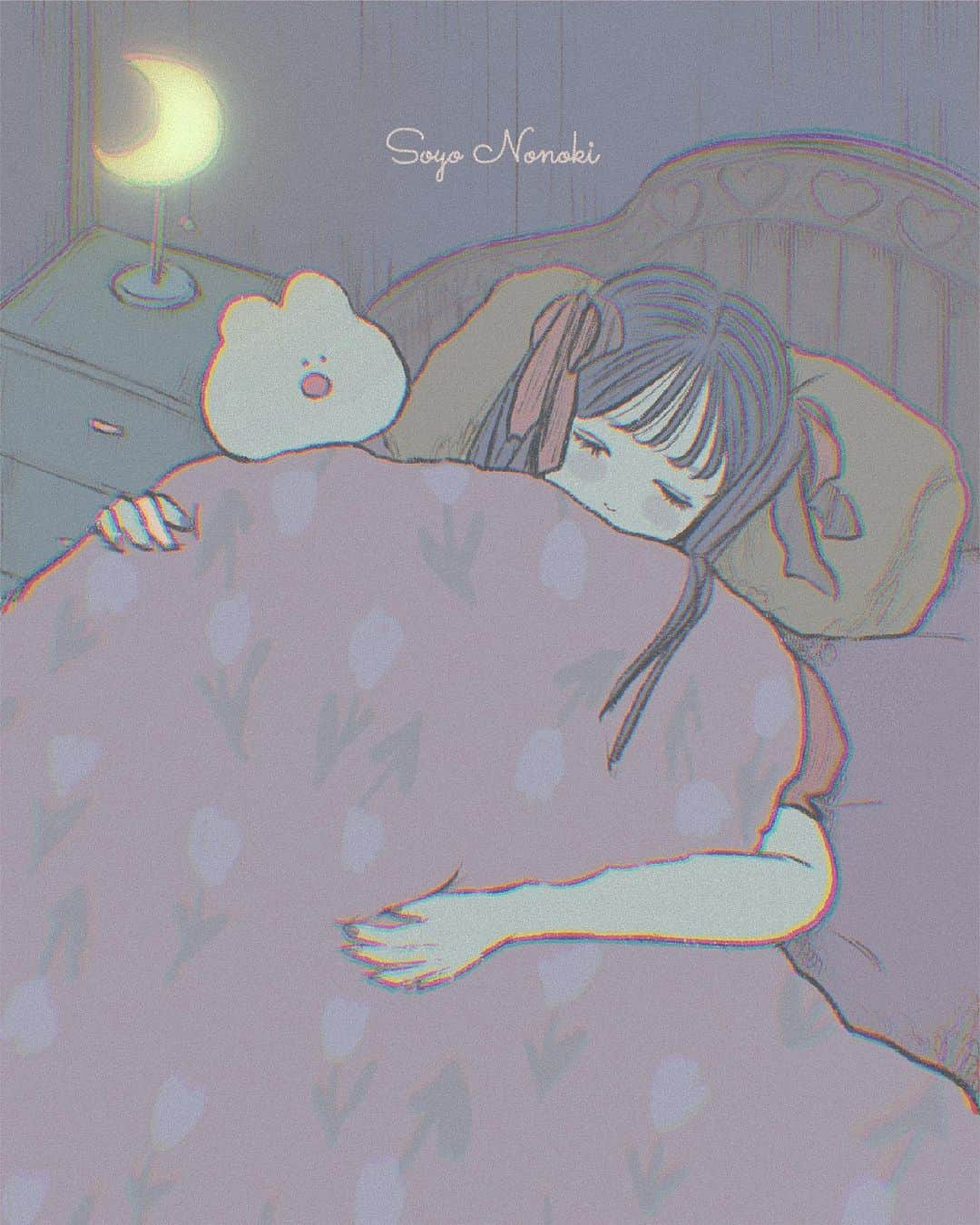 乃の木そよのインスタグラム：「おやすみ🌙🐰🎀 . . . #イラスト#アート#絵#画#イラストレーター#デザイン#illustration#illustrator#art#drawing#artist#painting#artwork#watercolor#sketch#pencil#digitalart#graphite #創作#絵描きさんと繋がりたい#塗り絵 #服 #おしゃれさんと繋がりたい #おしゃれ女子 #ガーリー#今日の服#お洒落さんと繋がりたい#今日のコーデ #服装  #福岡イラストレーター」