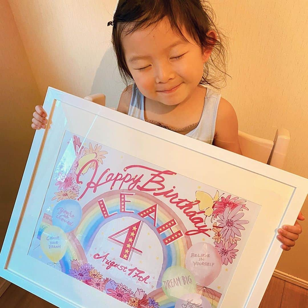 古谷有美さんのインスタグラム写真 - (古谷有美Instagram)「🎂 Can’t believe this brave beautiful girl turned four already! 親友の娘ちゃん4歳の記念にイラストを贈りました。 おめでとう！  #みんみん画伯 #彼女の好きなものや色を詰め込んでみた #happybirthday」8月22日 20時29分 - yuumifuruya