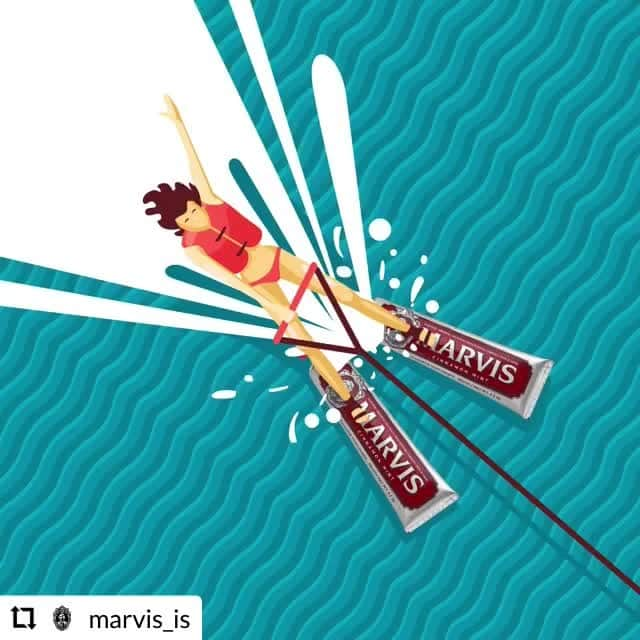 Marvis par AEGIS-Pharmaのインスタグラム：「Marvis ne vous laissera jamais tomber ! 🏄‍♂️🏄‍♀️ Pour une expérience originale et raffinée, craquez pour le Marvis Menthe Cannelle ❤️ ! . . @marvis_is #marvis #dentifrice #toothpaste #luxe #illustration #creation #creativite #artwork #inspiration #artiste #design #aegis #dentifrice #marvisfrance #pharmacie #conceptstore #aegispharma #aegisapothecary #distributeur #produitsdexception #exception」