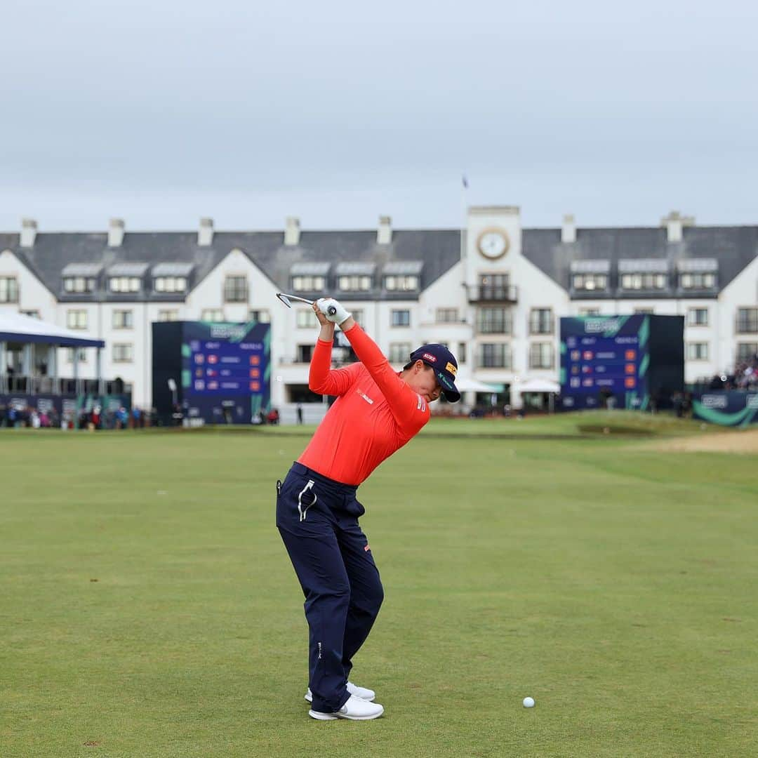 笹生優花のインスタグラム：「Thank you everyone for all the support🙏🏽 New Challenge new experience was 💯   Thank you to all volunteers and sponsors @aigwomensopen @carnoustiegolflinks ©️gettyimage」