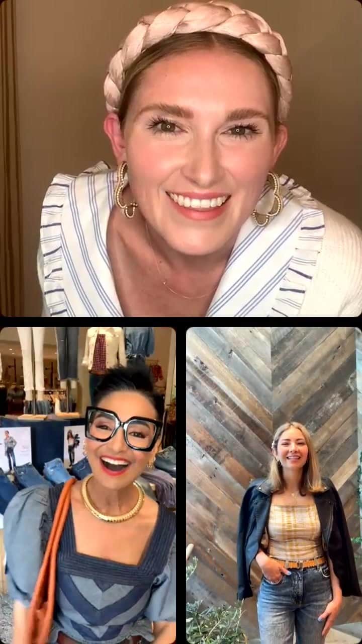 Anthropologieのインスタグラム：「Discover denim designed to fit & flatter everybody! Hosted by our expert store stylists @dressedbykess @luci_anthrostylist & @roz_creativestylist」