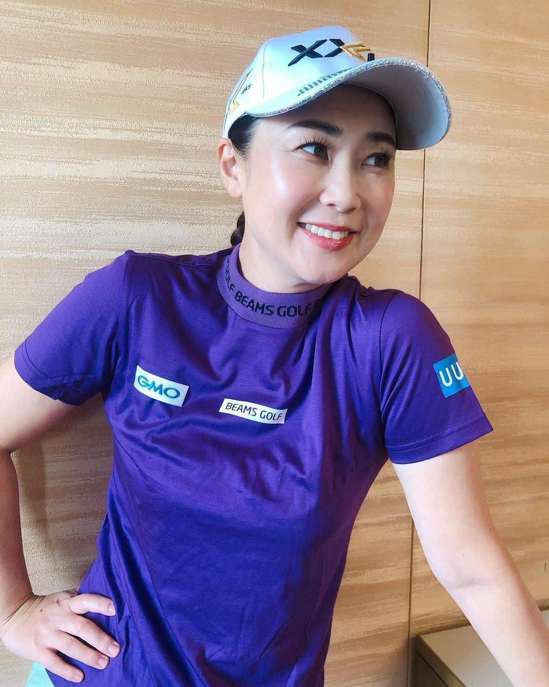 古閑美保のインスタグラム：「お仕事 @hairmakeupbylisayamaguchi  @beamsgolf  @gmogroup  @uuumgolf  @dunlopgolf_official  #kure #ecco」