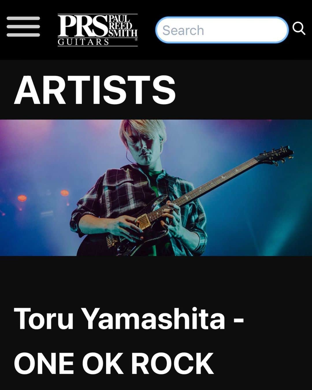 Toru さんのインスタグラム写真 - (Toru Instagram)「Thanks for always being a great support! @prsguitars  https://prsguitars.com/artists」8月24日 14時32分 - toru_10969