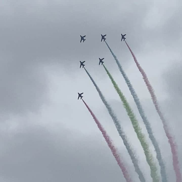 湯浅洋のインスタグラム：「素晴らしい！ お疲れ様でした😌 #BlueImpulse #ブルーインパルス #パラリンピック」