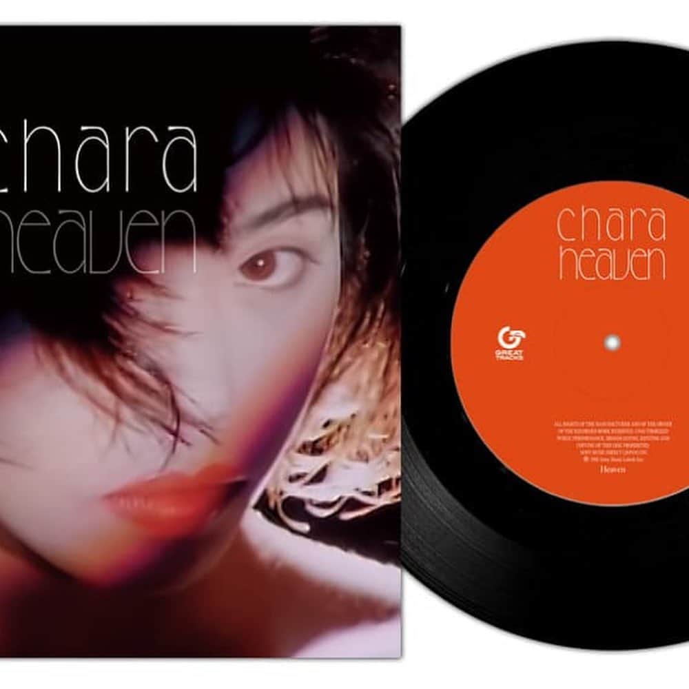 CHARAさんのインスタグラム写真 - (CHARAInstagram)「私のデビュー日 9/21  デビュー曲"Heaven"の 7inchが完全生産限定版(ものすごい漢字が。。7文字) <予約受付中> カップリングは Sweet  タワレコやHMVではまだあるみたい」8月24日 14時53分 - chara_official_