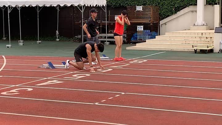 のインスタグラム：「【スプリントトレーニング】 Three points sprint before blocks.  #nike #colantotte  #sprinter  #田中翼」