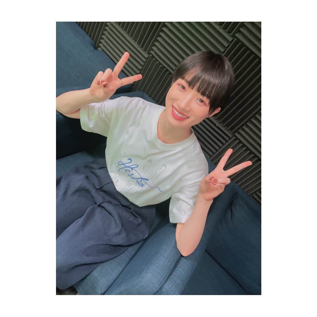 千菅春香のインスタグラム：「☺️🎶  オラジオありがとうございました✨✨  フォトバイ木村珠莉ちゃん📷」