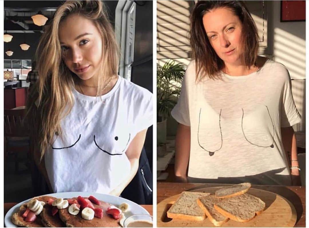 セレステ・バーバーのインスタグラム：「It’s the beginning of the month ladies, time to check your boobs.   #celestechallengeaccepted  #celestebarber  #alexisren」