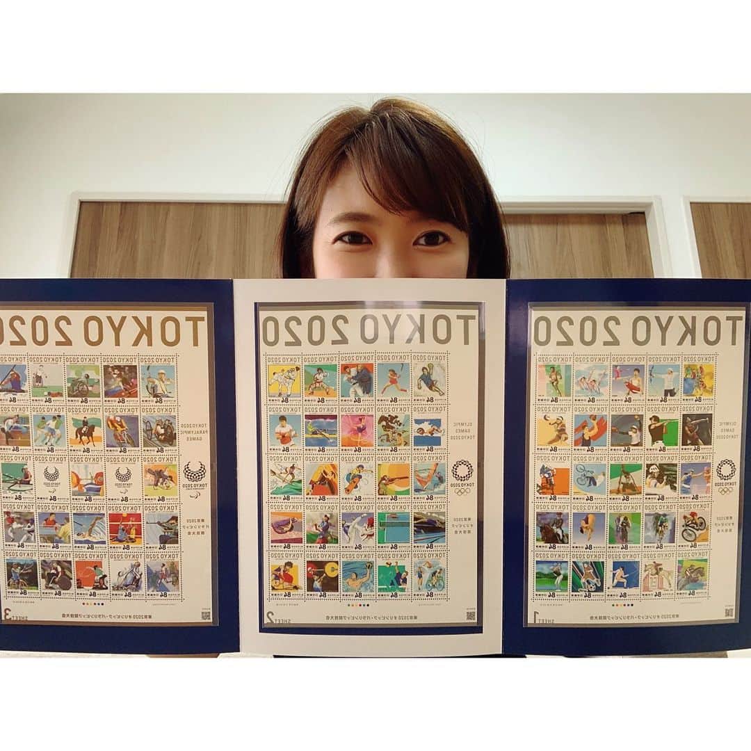 玉巻映美さんのインスタグラム写真 - (玉巻映美Instagram)「. じゃじゃーーーん！ 人生で初めて記念切手を買いました😂👏 こうやって見てみると、 オリンピック・パラリンピックって こんなにいろんな競技があるんですね！☺️」8月1日 20時38分 - eimi_tamamaki