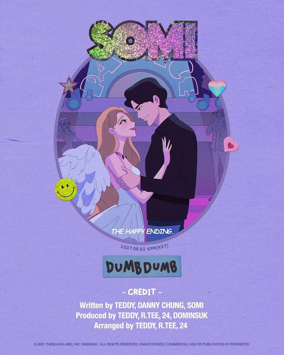 ソミさんのインスタグラム写真 - (ソミInstagram)「SOMI - DUMB DUMB 2021.08.02 6PM (KST)  💔❤️CREDIT POSTER❤️💔  #SOMI #전소미 #DUMBDUMB #SINGLECOVER #COMEBACK #20210802 #SINGLE #RELEASE #THEBLACKLABEL #더블랙레이블」8月1日 13時01分 - somsomi0309